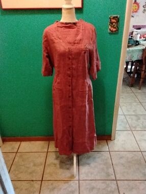 Gudrun Sjoden Red Striped Midi Dress